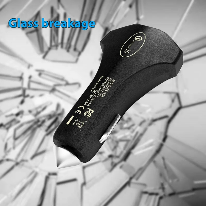 QC 3,0 Автомобильное зарядное устройство для телефона 40 Вт 7.0A Dual USB с type-C Quick Charge для iPhone Xiaomi