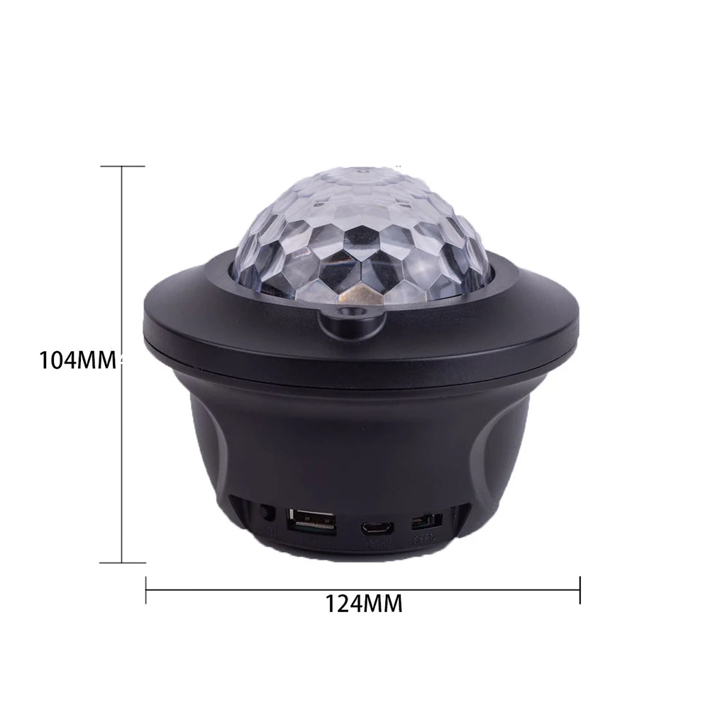 

Remote Bluetooth Control Colorful LED Starry Watermark Projector USB Music Laser Night Light Romantic Stage Projection Lamp