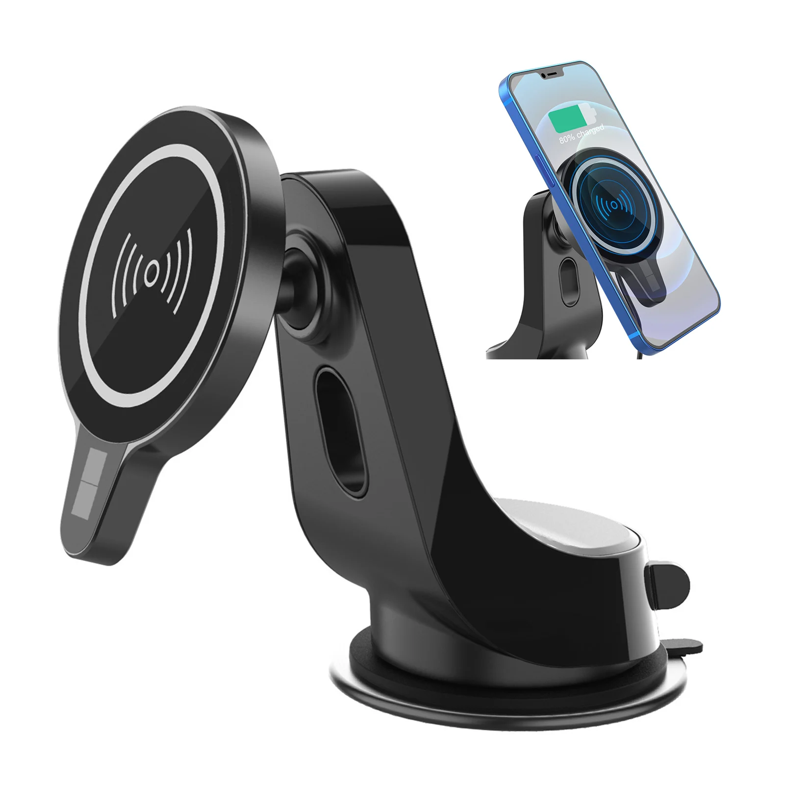 

15 Вт Qi автомобильное беспроводное зарядное устройство для IPhone 13 12 11 Pro, автомобильное Быстрое беспроводное зарядное устройство, магнитное у...