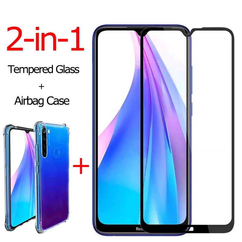Airbag Case Glass 3-в-1 камера стекло защитное+Airbag case Redmi Note 8 T защитное стекло на Redmi Note 8Pro Xiaomi-Note8 Redmi 8T glass чехол редми нот 8т бампер чехол на редми 8 т ксиоми редми нот 8 про чехлы сяоми редми ноут 8 стекло - Цвет: Airbag Case Glass