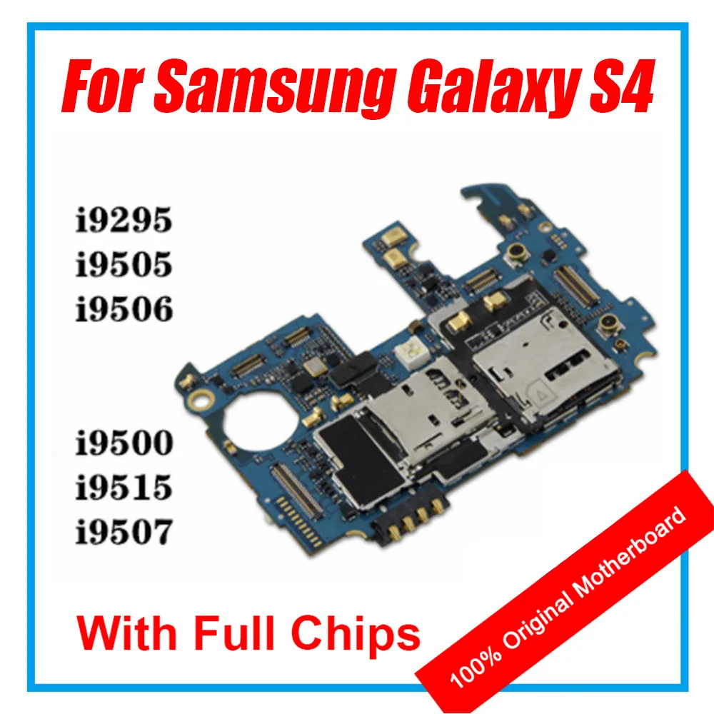 Для Samsung Galaxy S4 I9505 материнская плата 16 ГБ 100% Android оригинальная I9295 I9506 I9500 I9515 I9507