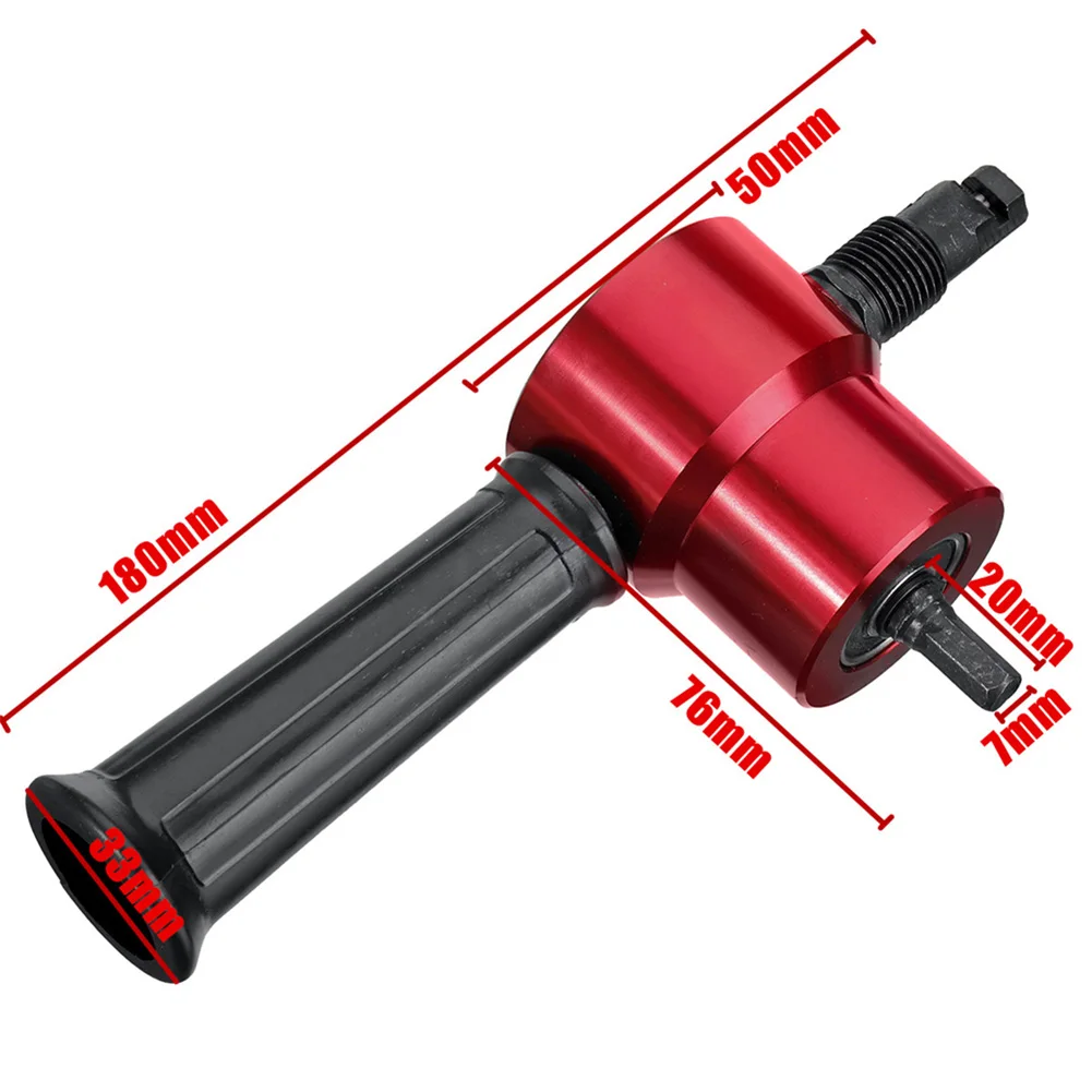 

Double-Headed Sheet Metal Cutting Machine Saw Tool Electric Cutter Save Effort Nibbler Punching Shears for Iron Sheet w/Wrench