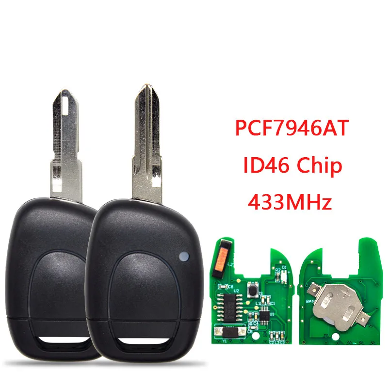 

Ключ автомобильный для Renault Master Kangoo Clio 4, 433 МГц, 2 шт./партия