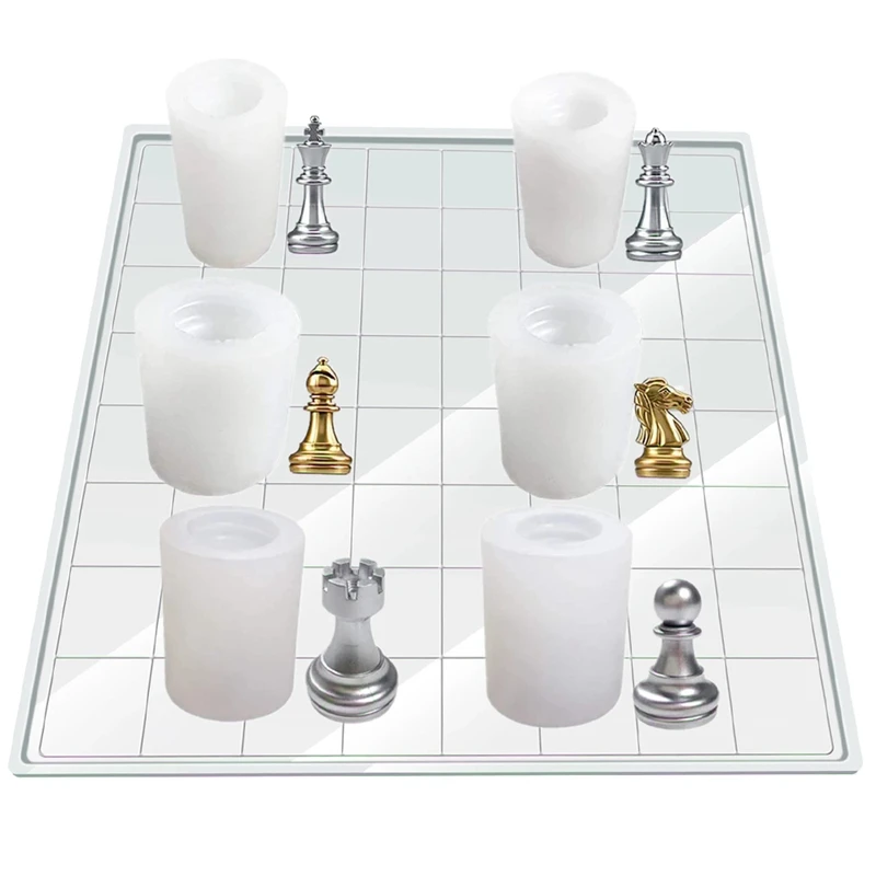 

International Chess Silicone Mold Chocolate Candy Cake Cupcake Fondant Decorating Tool Beeswax Candle Mould