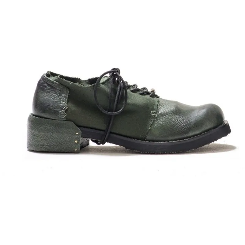 Мужские Винтажные парусиновые туфли коричневые Дизайнерские повседневные из