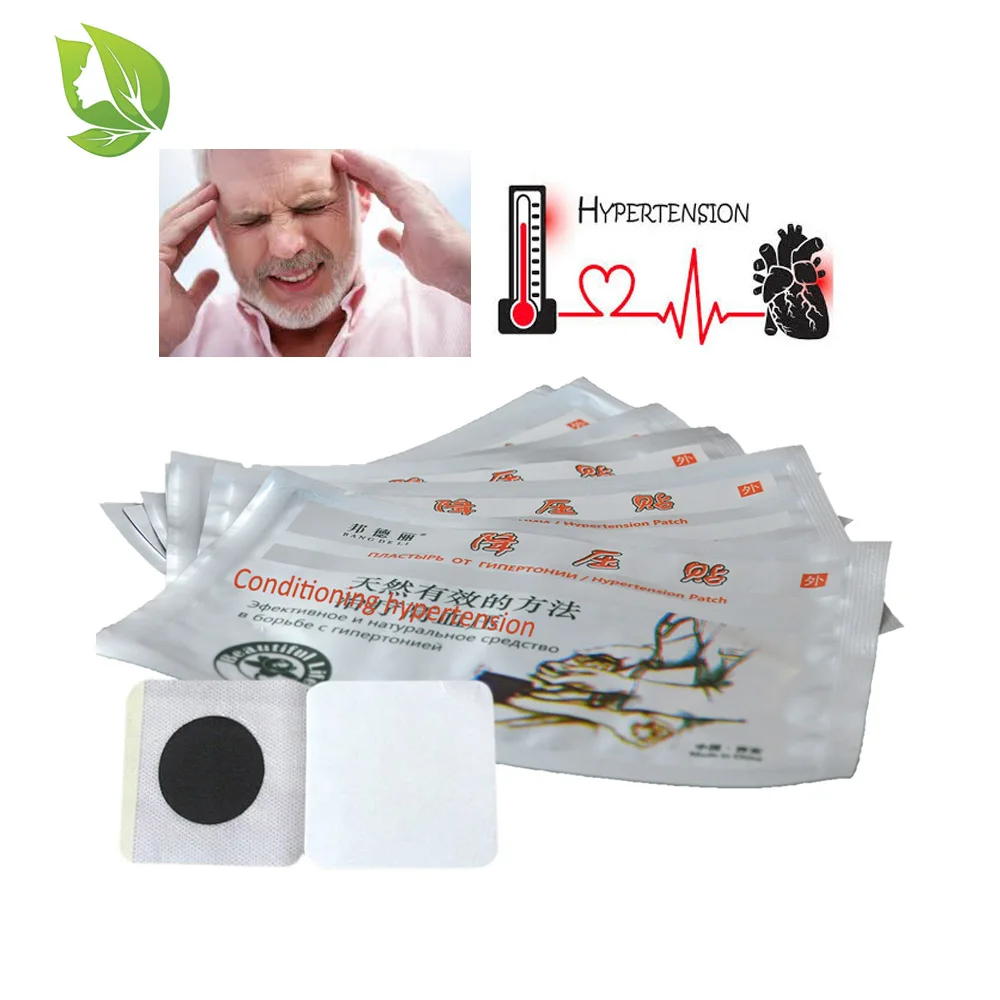 10Pcs Anti hypertension treatment patch headache head pain relief Chinese medicine control lower blood pressure medical plaster