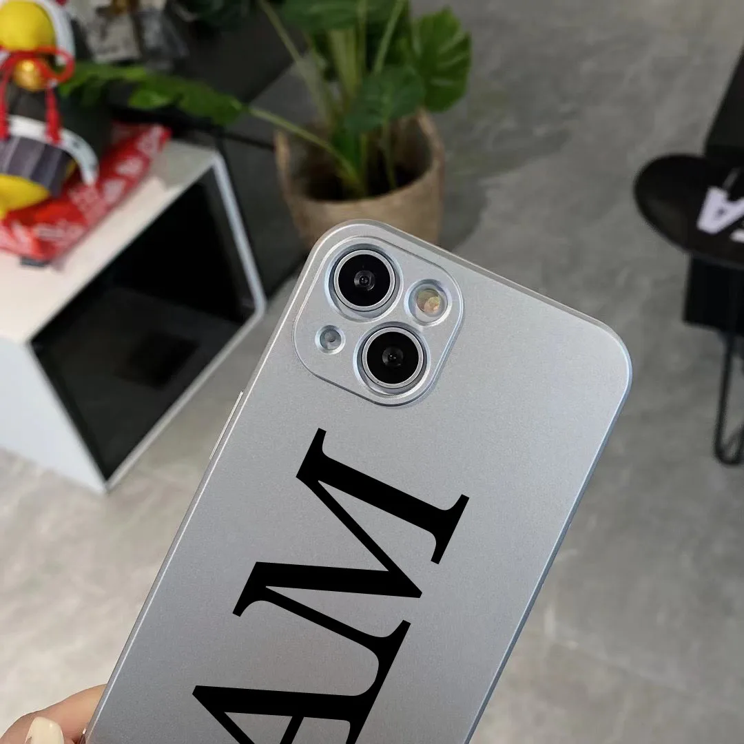 Роскошный серебристый чехол с надписью на заказ для Iphone 13 Promax pro 12 11 max мягкий iphone XS