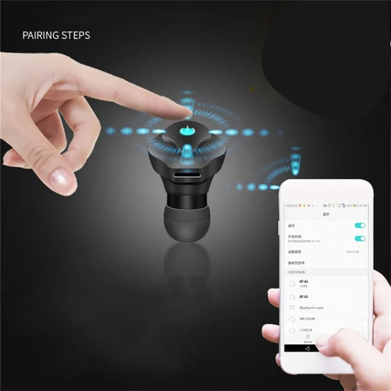 Bluetooth 4 2 наушники в ухо стерео беспроводные мини гарнитура 50mAh с микрофоном # |