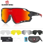 QUESHARK профессиональные UV400 поляризованные велосипедные солнцезащитные очки с 5 линзаминабор дневное ночное видение велосипедные очки спортивные очки QE44