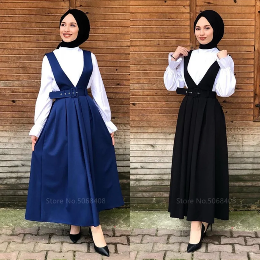 2021 Новые Элегантные Муслим женский Юбка в полоску исламский Турецкая