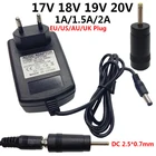 17 в 18 в 19 в 20 В постоянного тока 2,5 мм * 0,7 мм адаптер питания переменного тока постоянного тока 1 А 2 а универсальный ЕС США ЕС Великобритания вилка импульсный трансформатор