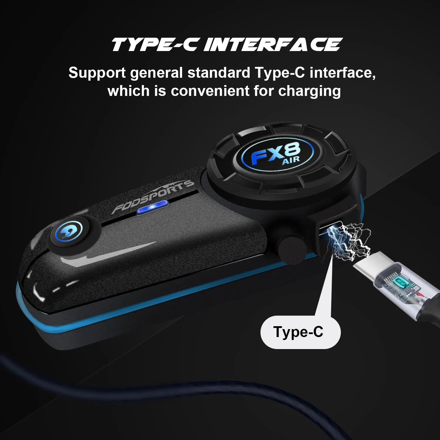 New Arrival Fodsports 2 pcs FX8 AIR motorcycle helmet intercom wireless bluetooth headset BT 5.0 FM Radio 3 sound effects | Автомобили и