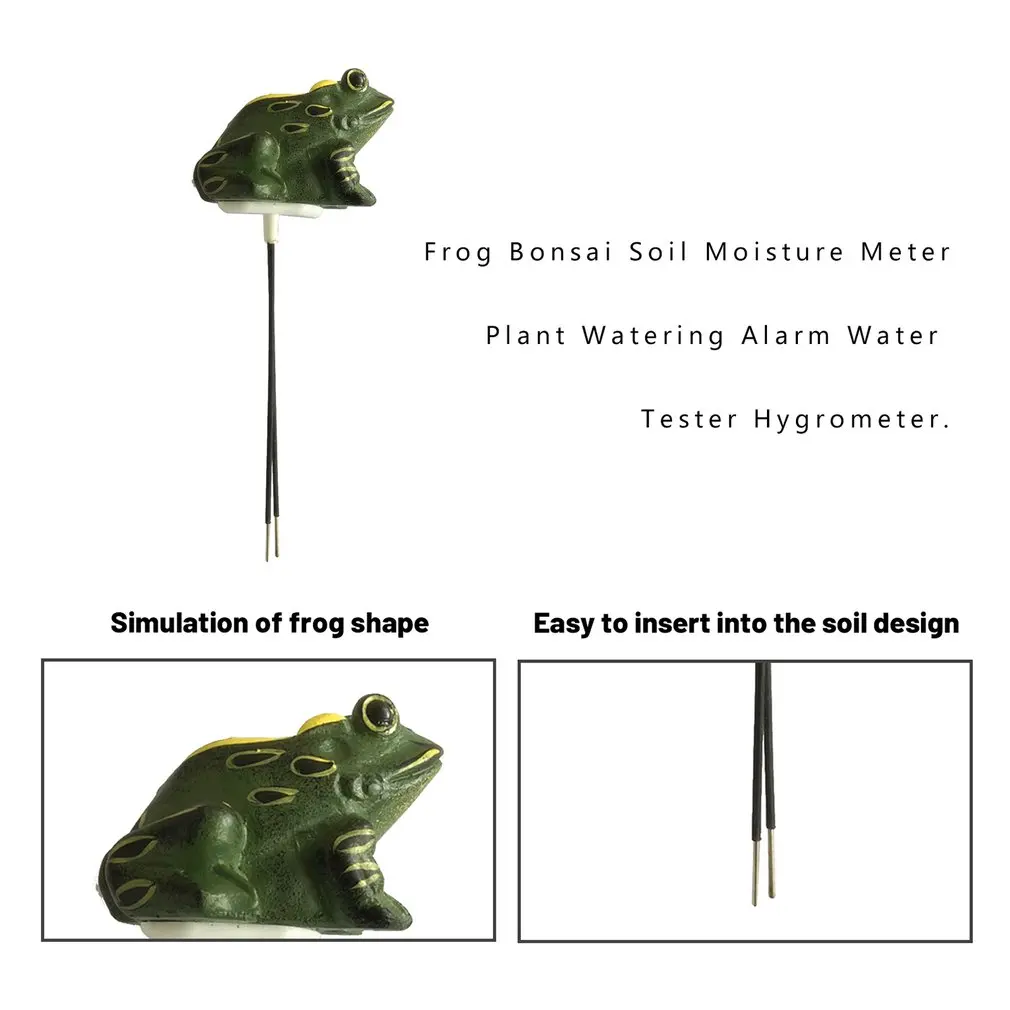

Resin Frog Soil Moisture Meter Plant Moisture Tester Sensor For Indoor Bonsai Farm Watering Reminder Garden Detector Hygromete