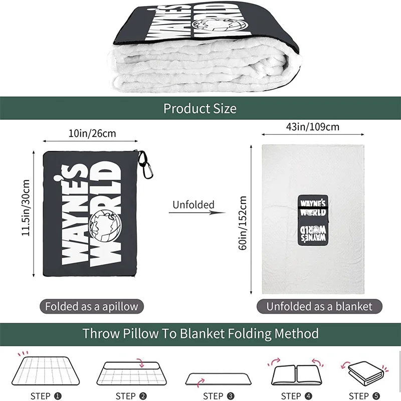 melhor Wayne Do Mundo Filme Viagem Travesseiro Cobertor Dois-em-um Mochila Cinta E Compacto Avião Saco Cintura Suporte 60x43 Polegadas