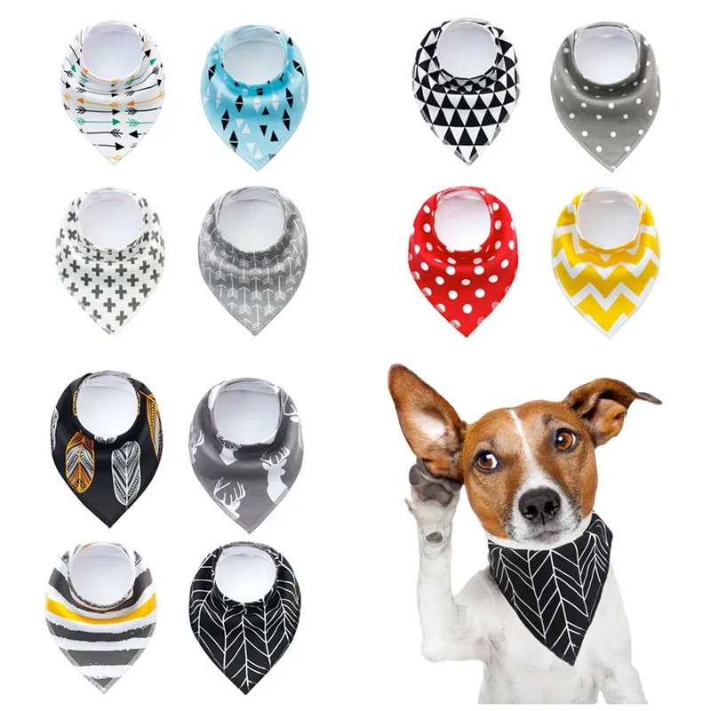 

4pcs New Fashion Puppy Dog Collar Scarf Tie Small Medium Dog Neck Bandana Collar Neckerchief Pet Dog Grooming Accessories