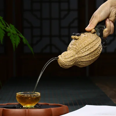 Китайский чайник из исинской глины Zisha Infuser Kung Fu 380 мл Новое поступление известный
