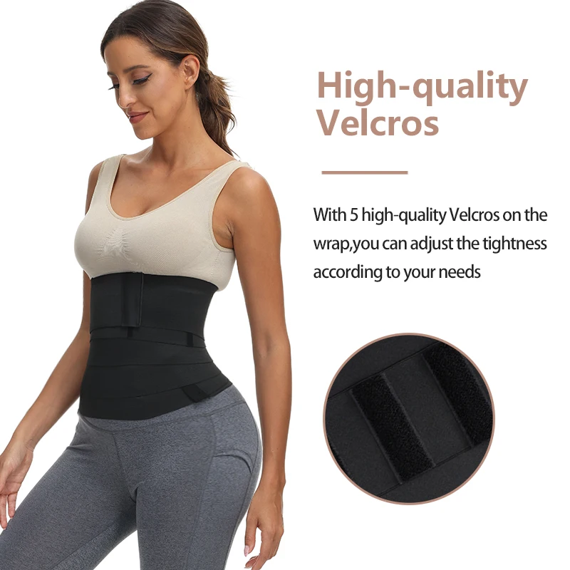 Premium Bandage Wrap Waist Trainer for Women Sauna Trimmer Belt Tummy Plus Size 4 Meters Adjustable Lumbar Support Girdle Corset