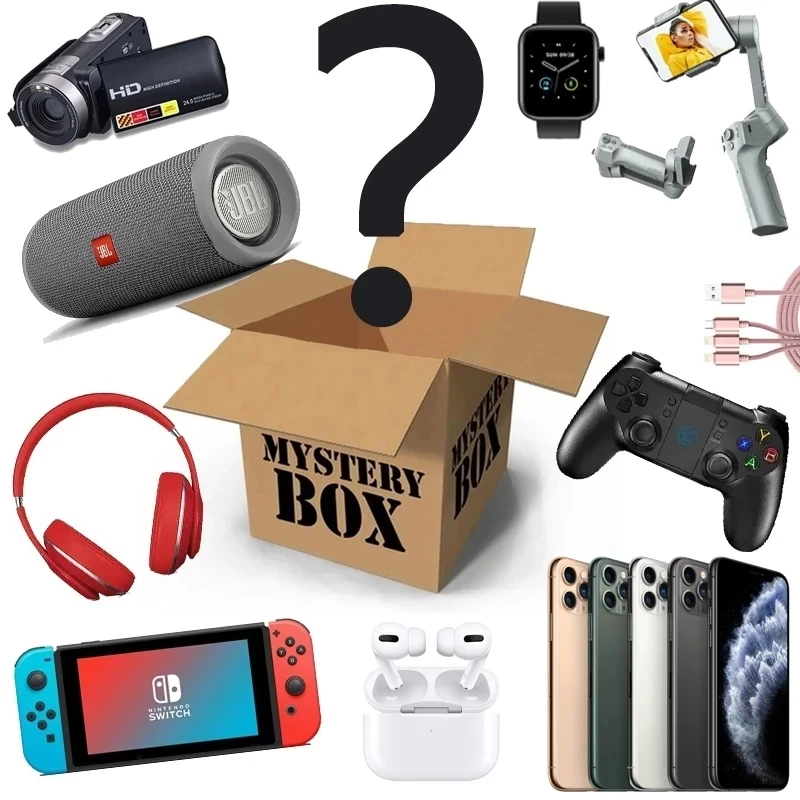 

Such As Drones, Smart Watches, Gamepads, Digital Cameras ,More Lucky Mystery Boxes Digital Electronic,There is A Chance to Open: