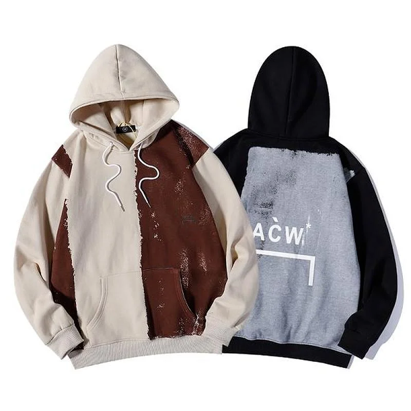 22SS Spray Paint Printing Pure Cotton EU Size A Cold Wall Hoodies Men Women Gothic Clothes Autumn Winter Genshin Impact Jaqueta
