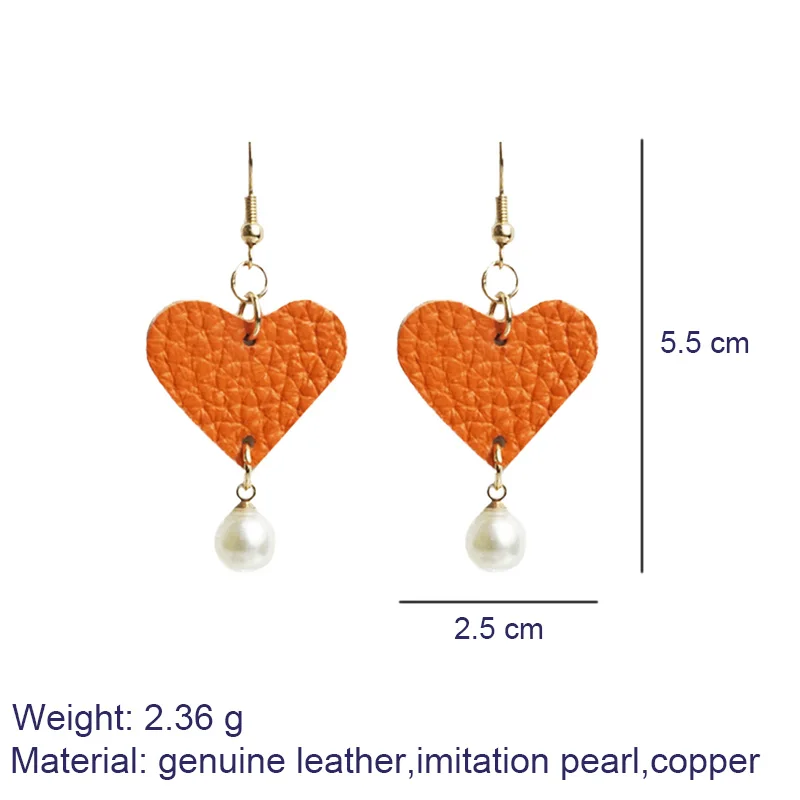 Женские серьги-подвески из натуральной кожи с жемчугом | Украшения и аксессуары