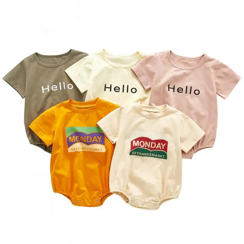 Одежда для младенцев Лето 2020 Боди новорожденных девочек Комбинезоны с короткими