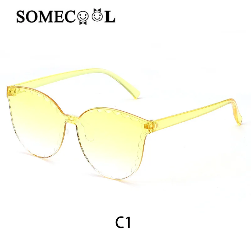 Оптовая продажа с завода детские солнцезащитные очки без оправы яркие цветные