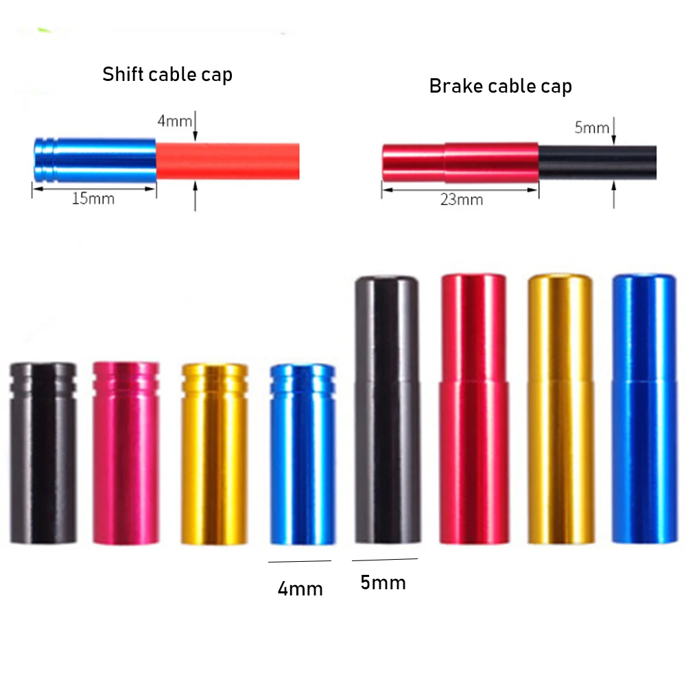 Алюминиевая крышка ТРОСА ТОРМОЗА/переключателя передач 4 мм 5 шт. аксессуары для