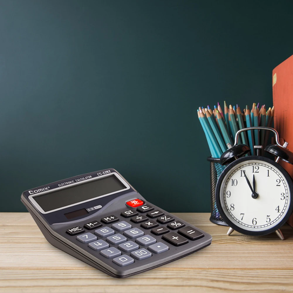 Электронный калькулятор Comix с двойной функцией подачи звука большой Настольный 12