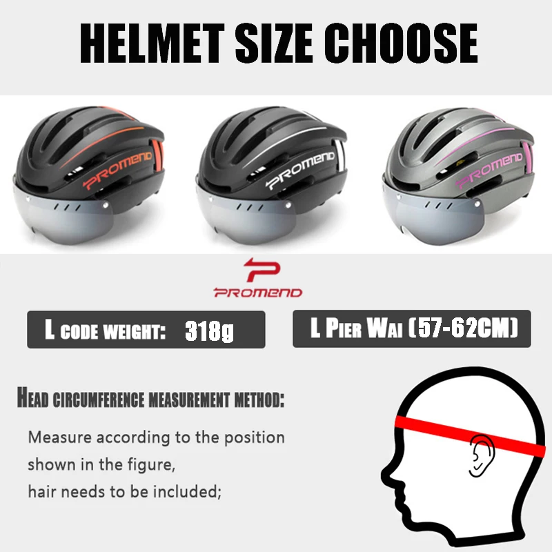 

Bicycle Warning Light Helmet Mountain Riding Equipment Adjustable 9 Modes Magnetic Silver-plated Visor Motorcycle Helmets Casco