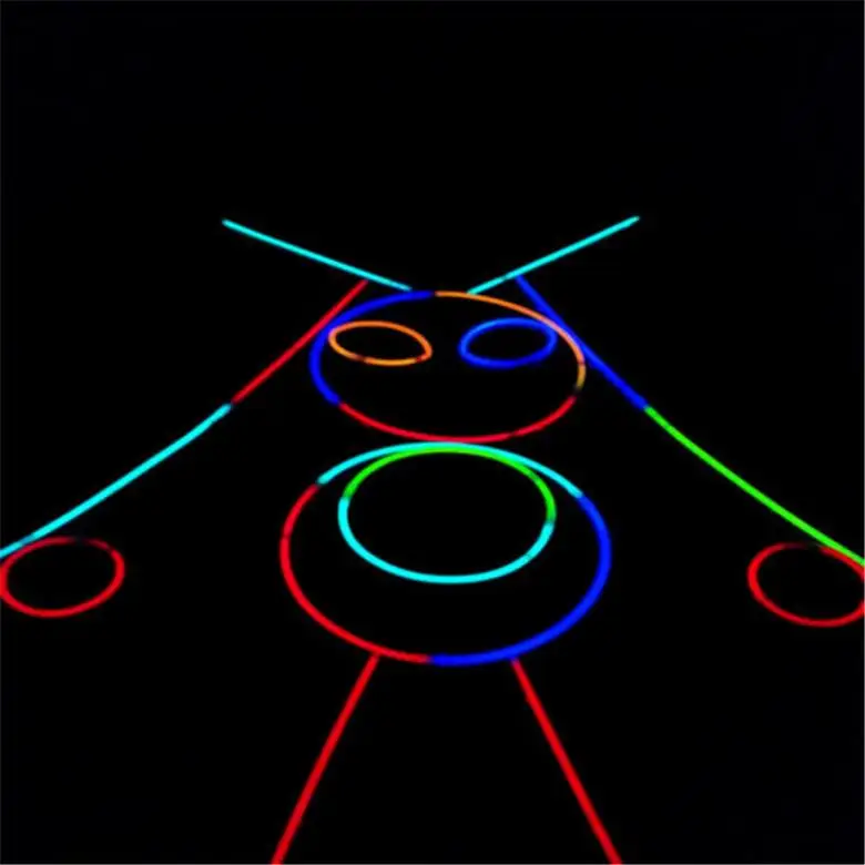 100 шт./лот светящиеся палочки браслет ожерелье свет разноцветный неоновая