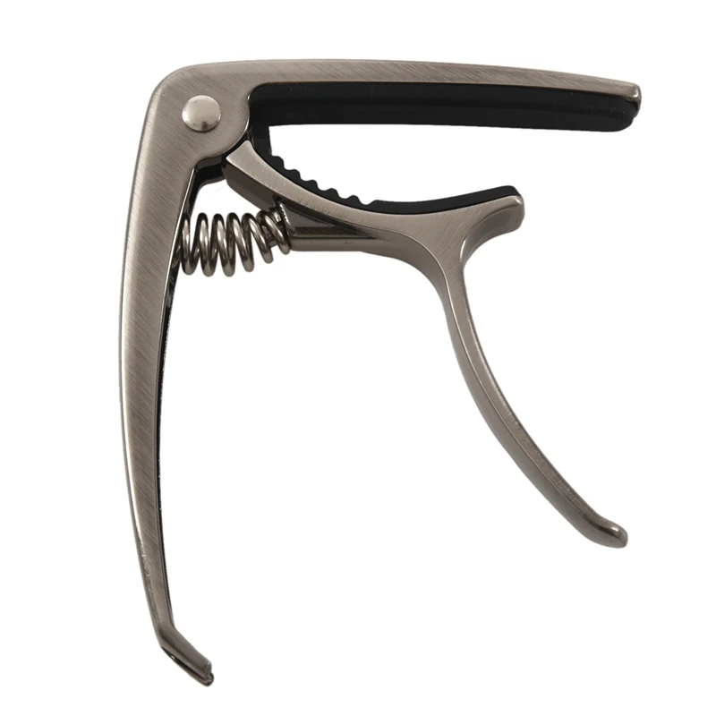 

2 2-in-1 Silver Aluminum Single-handed Guitar Capo with Bridge Pin Puller for Acoustic and Electric Guitars: Tune Quick Change +