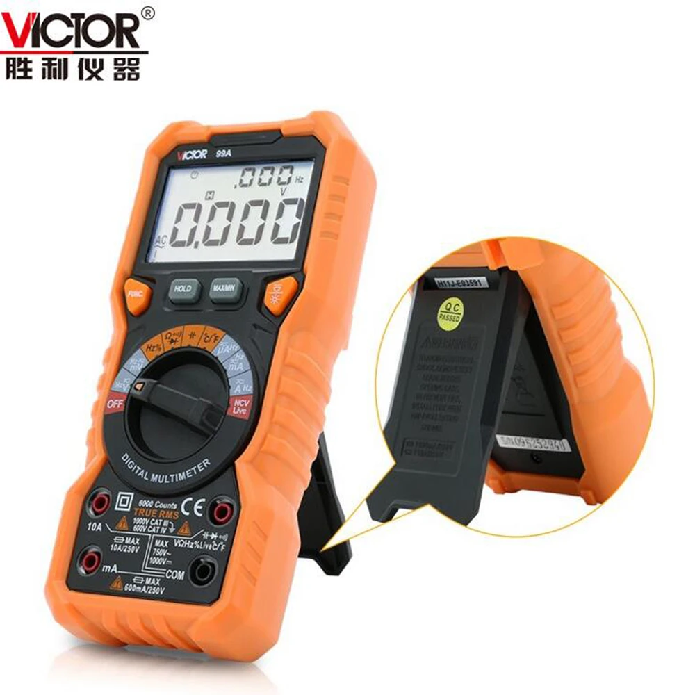 Цифровой мультиметр Victor VC99/VC99A цифровой с автоматическим диапазоном AC DC Ohm Hz 100mF |
