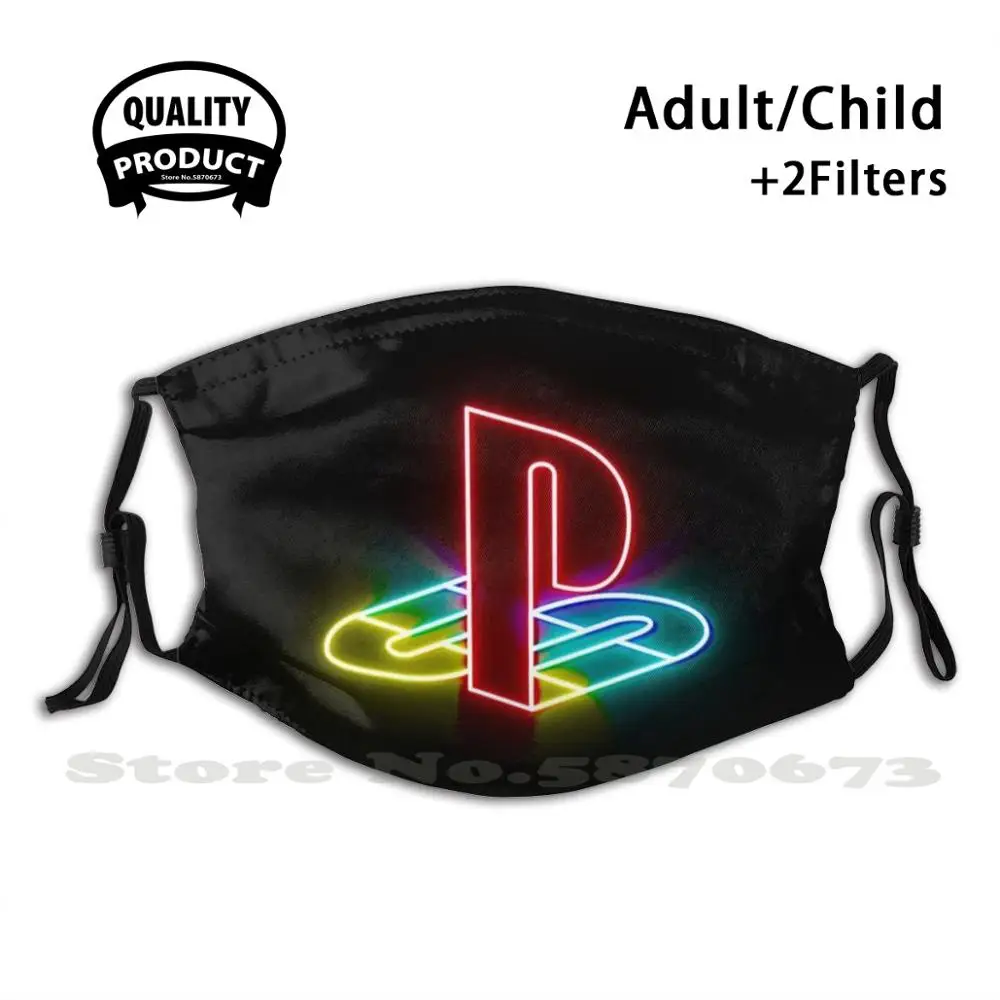 

Playstation Anti Dust Face Mask Washable Filter Reusable Playstation Gaming Games Videogames Game Xbox Consoles Switch Nintendo