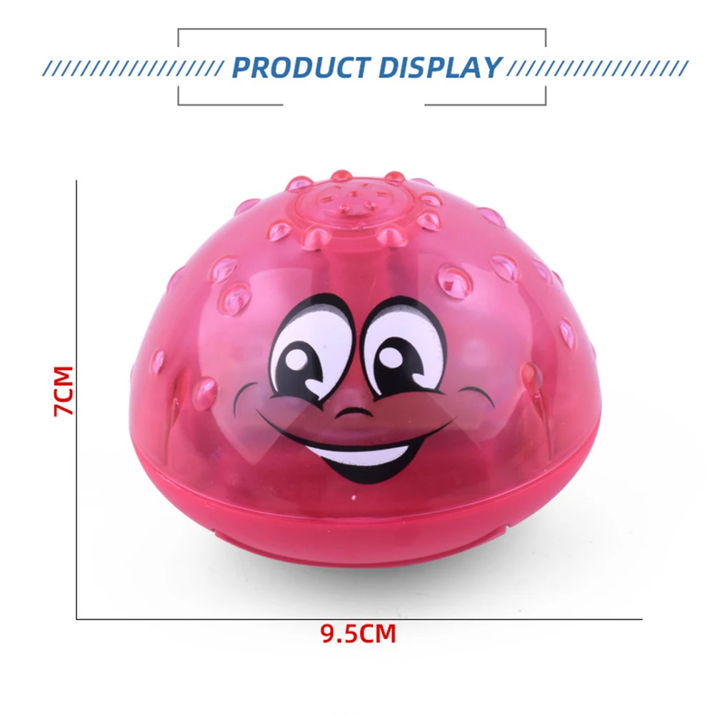 

Cute LED Flashing Ball Water Automatic Squirting Sprinkler Baby Bath Shower Parent-child Interactive Funny Educational Games Toy