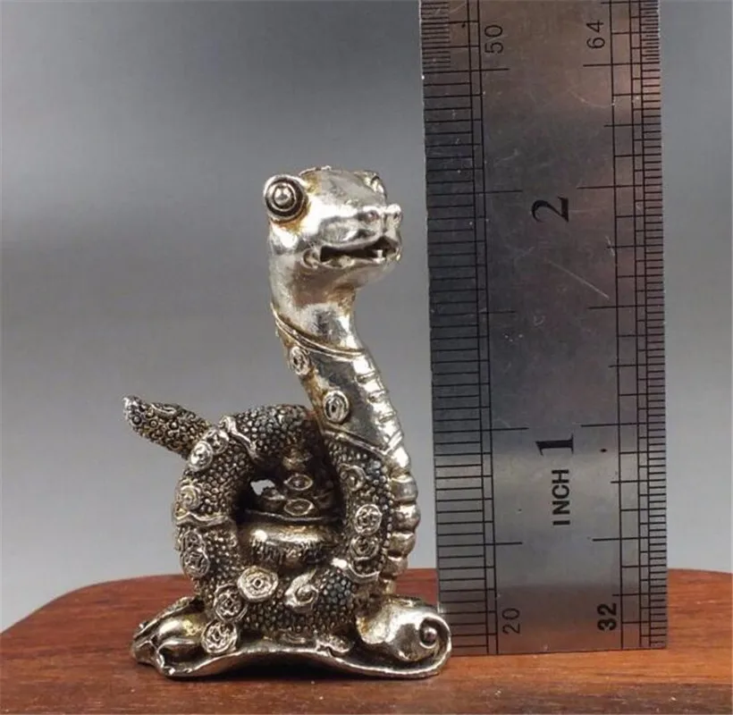 YM медная статуя сборная китайская латунная резная зодиака змея кобры монета