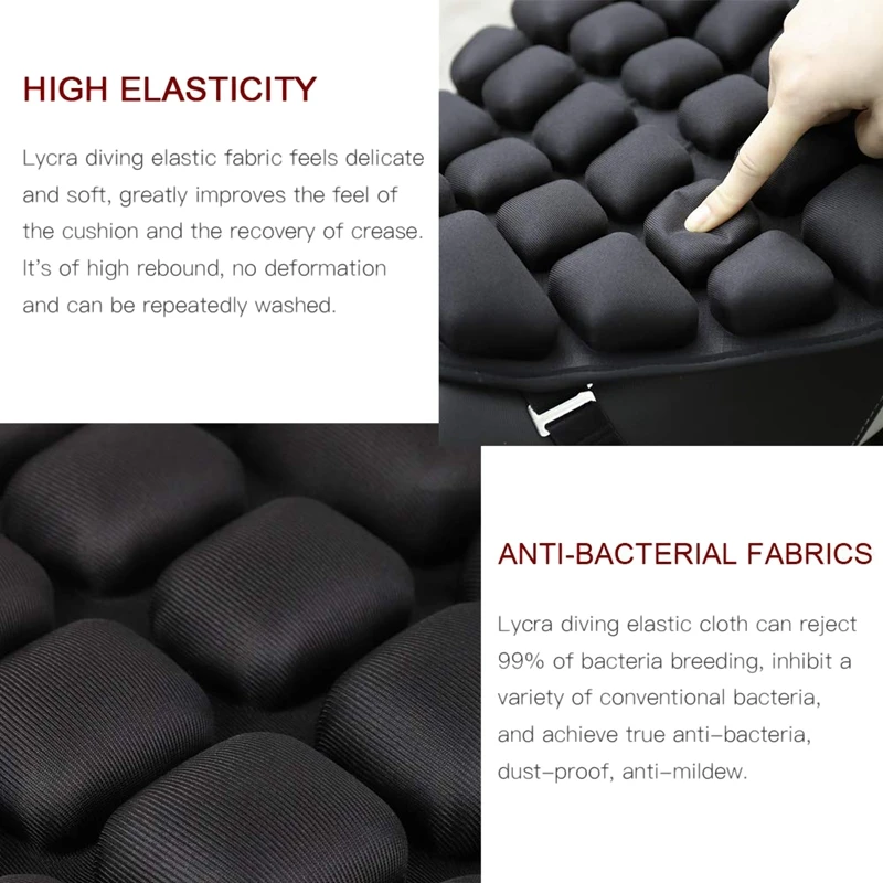 TPU Motorcycle Air Seat Cushion Pressure Relief Ride Water-Fillable Pad for Cruiser Touring Saddles | Автомобили и мотоциклы