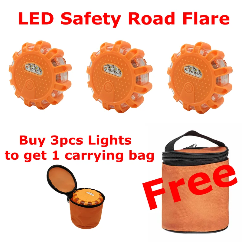 Mingray 3 упаковки аварийная Дорожная безопасность мигающие светодиодные дорожные