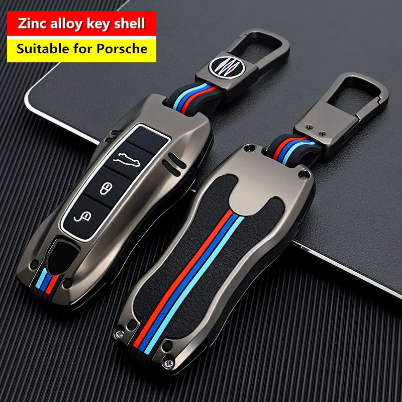 

Zinc Alloy Car Key Case Cover for Porsche 911 711 Macan Cayenne Boxster 981 Spyder 918 Carrera 991 Panamera 970 Key Chain