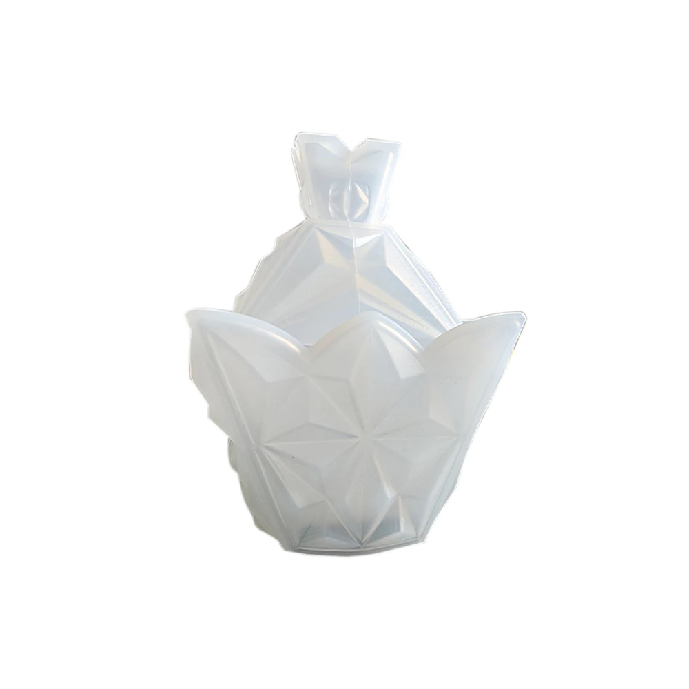 DIY эпоксидная Хрустальная пирамида коробка для хранения силиконовые формы дома