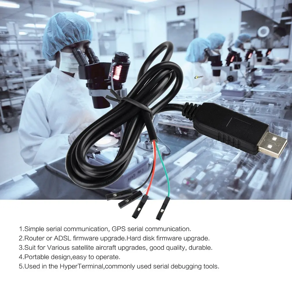 

PL2303 PL2303HX USB To TTL Cable 4 Pin RS232 Module USB Converter Serial Adapter Cable PL2303HX Converter Download Cable