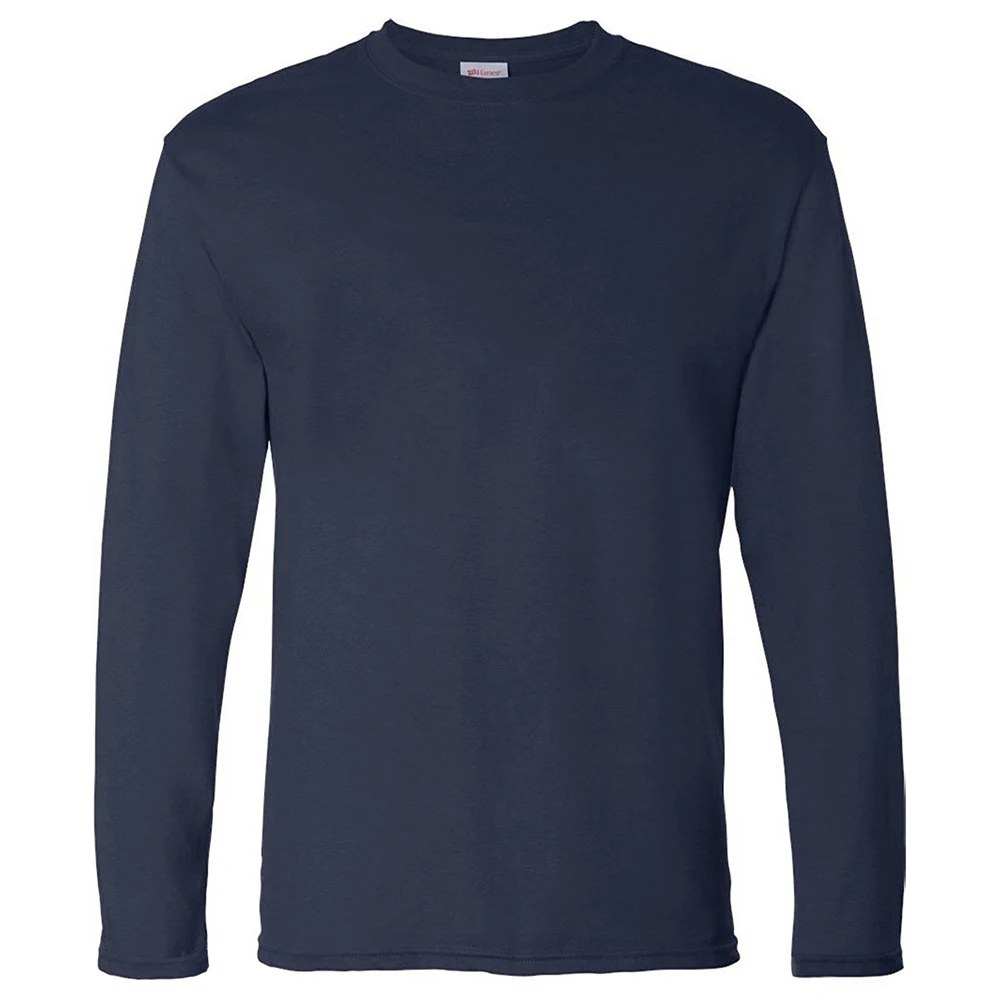 Футболка мужская однотонная с длинным рукавом хлопок повседневная брендовая