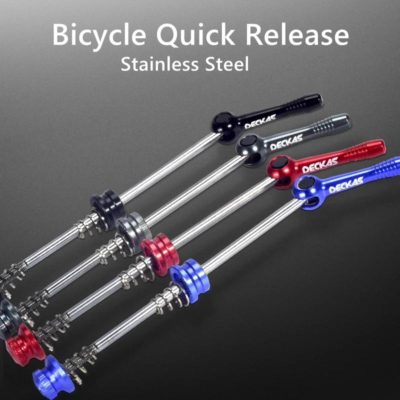 DECKAS Stainless Steel Quick Release 100/135mm Mountain Bikes Skewer Lever MTB Bicycle Cycling Hub Bike Quick Release MTB Parts