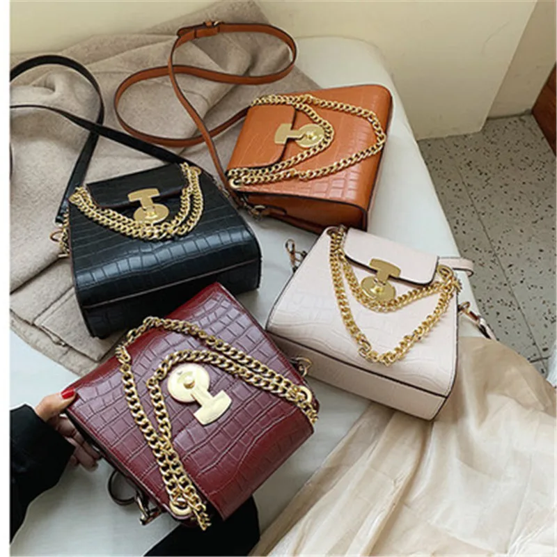 Женские сумки через плечо из искусственной кожи с каменным узором 2020 модные