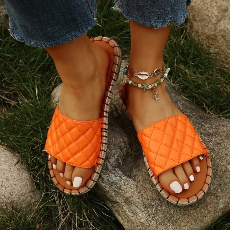 

Женские летние туфли suave tejido zapatillas Zapatillas De verano tivas 2021 tacones Flat playa rahat desliza Zapatos mujer