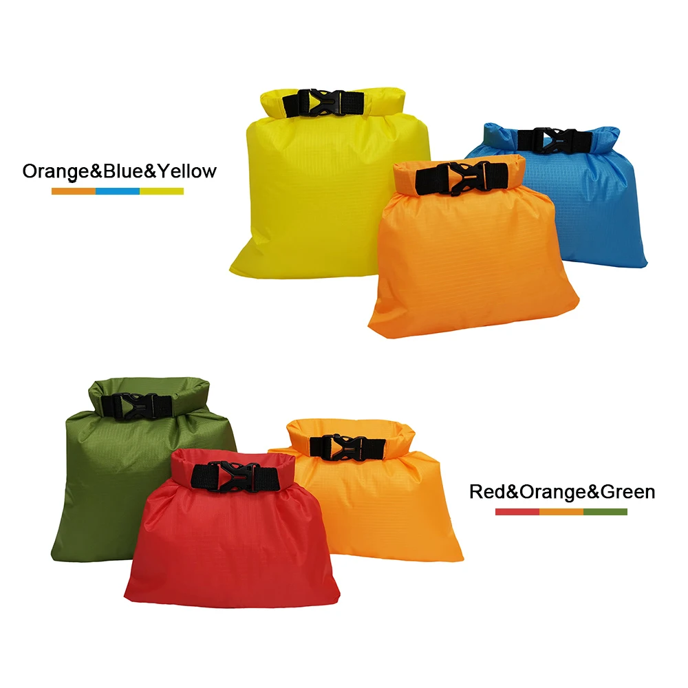 

3pcs Outdoor Swimming Waterproof Dry Bag Pack Sack Water Floating Bag Rafting Kayaking River Sailing Boating Camping Equipment