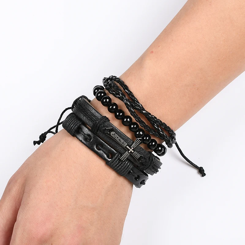 Ретро Этнические Племенные браслеты для мужчин роскошный браслет из нержавеющей
