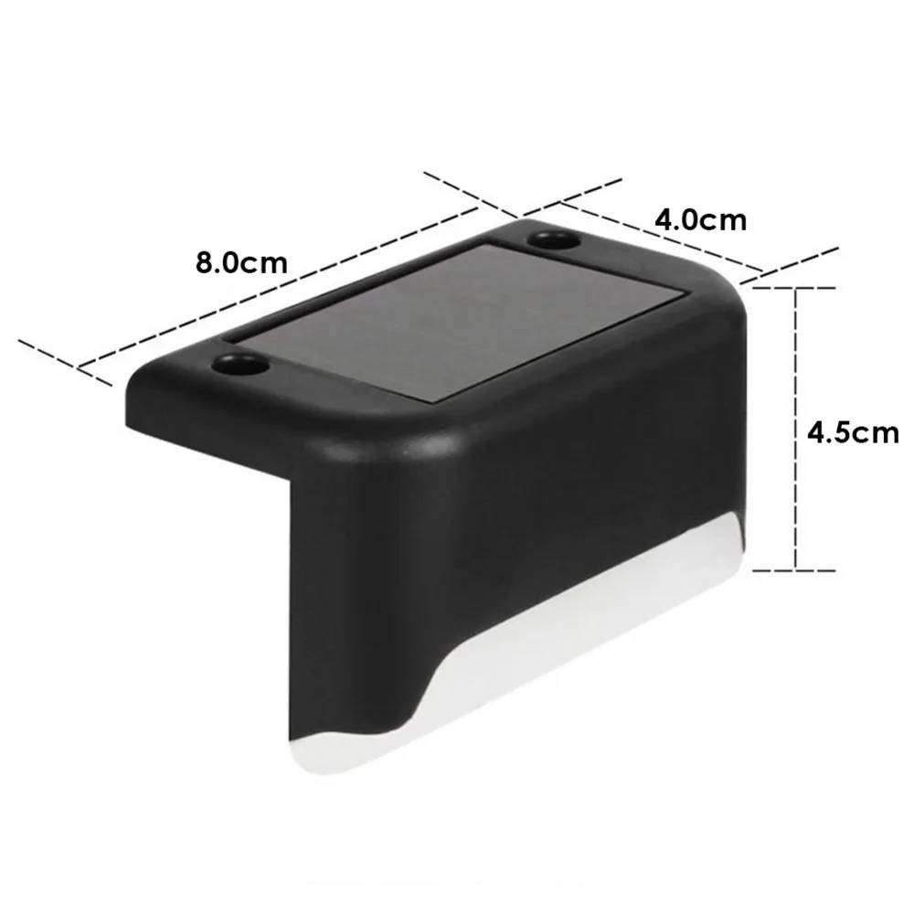 4 шт. подсветка лестницы на солнечной лампы Солнечный ночной Светильник шаги