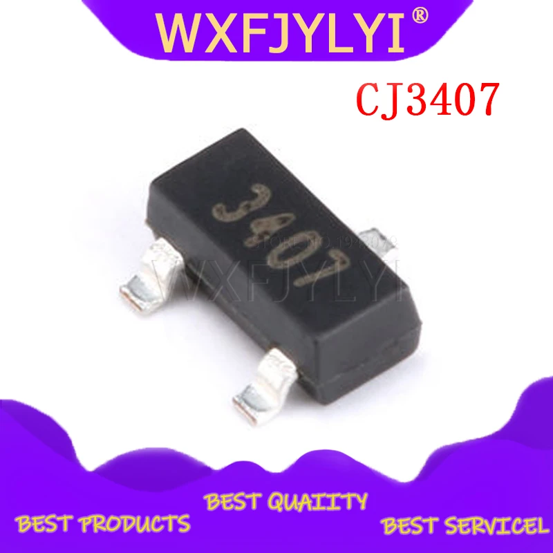 Оригинальный транзистор CJ SOT-23 CJ3407 MOS FET Chip Транзистор MOSFET [10 шт./лот] | Электронные