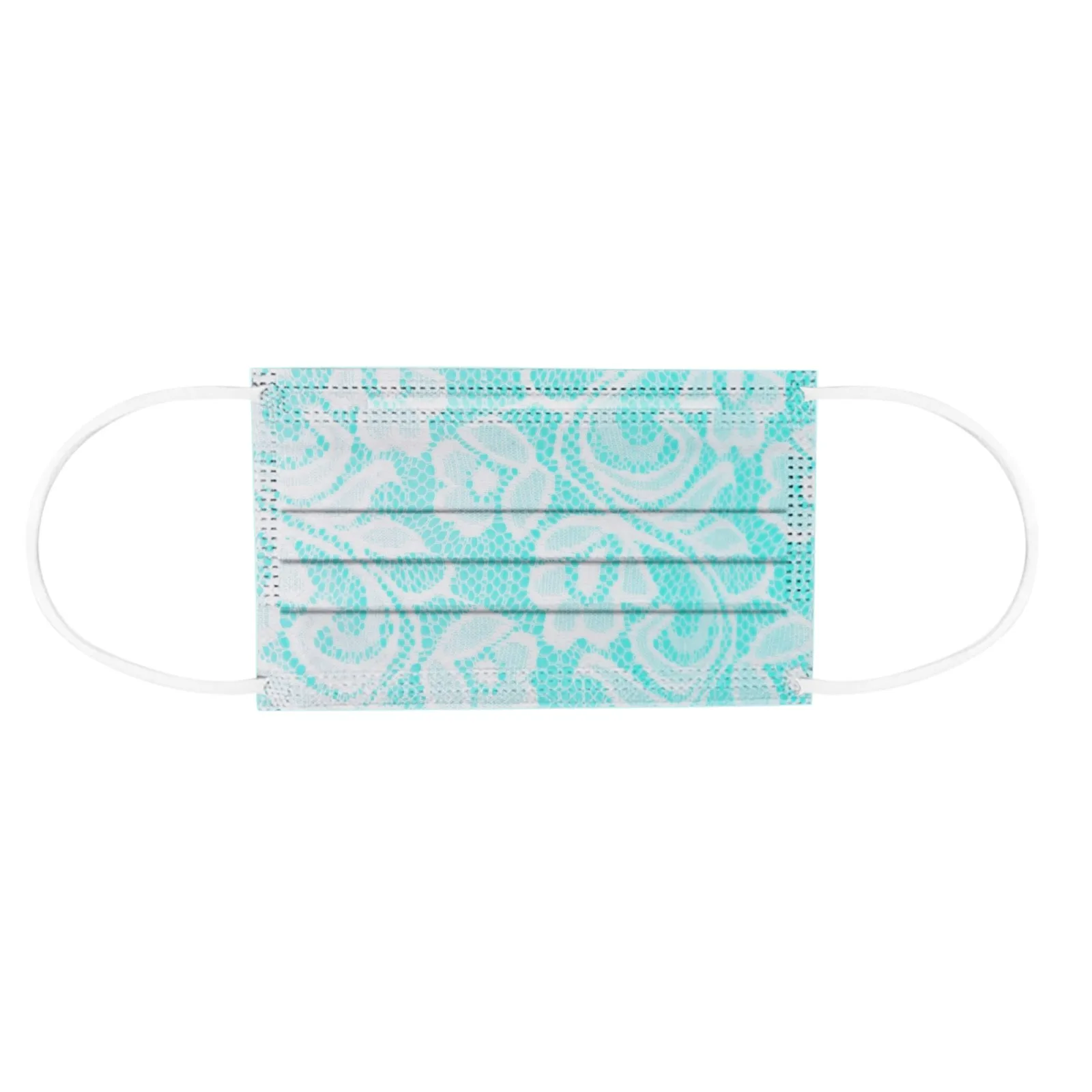 

50pc Elegant Lace Face Masks Fashion Women Disposable Face Masks 3-layers Protective Breathable Industria Earloops Bandage Maske