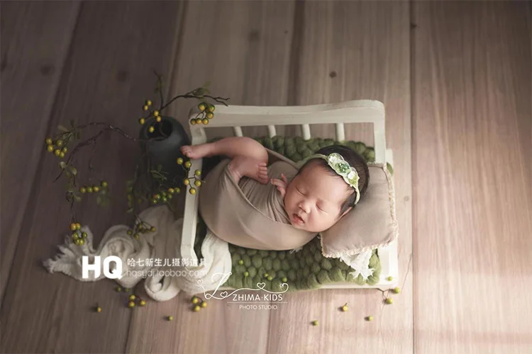 Реквизит для фотосъемки новорожденных детская кроватка фоторамка студии
